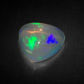 Opala multicolorido natural 4,71ct, trillion, transparente