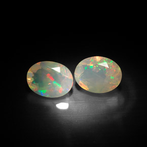 Pedras preciosas de opala multicolorido natural de  ct, transparente, transparente/translúcido
