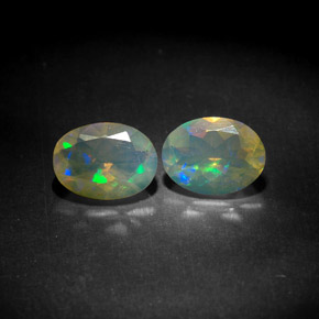 Pedras preciosas de opala multicolorido natural de  ct, transparente, transparente/translúcido