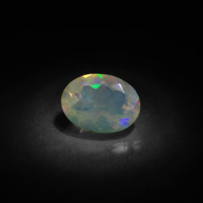 Opala multicolorido natural 0,83ct, transparente, transparente/translúcido