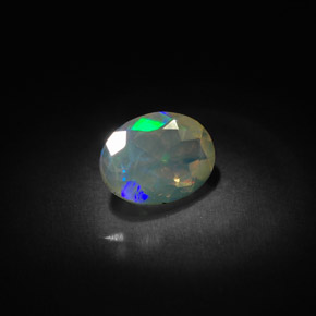 Opala multicolorido natural 0,83ct, transparente, transparente/translúcido