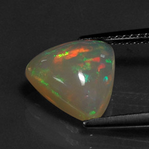 Opala multicolorido natural 1,86ct, transparente, transparente/translúcido