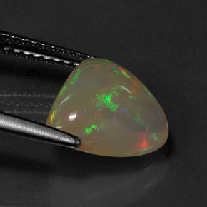 Opala multicolorido natural 1,86ct, transparente, transparente/translúcido