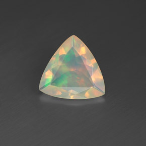Opala multicolorido natural 1,06ct, trillion, transparente