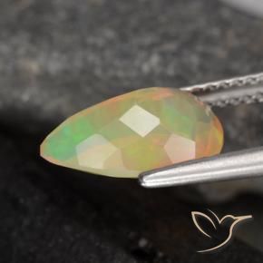 Opala Multicolorido Natural 1.50ct, Formato de pêra, Transparente