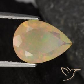 Opala Multicolorido Natural 1.28ct, Formato de pêra, Transparente