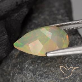 Opala Multicolorido Natural 1.40ct, Formato de pêra, Transparente