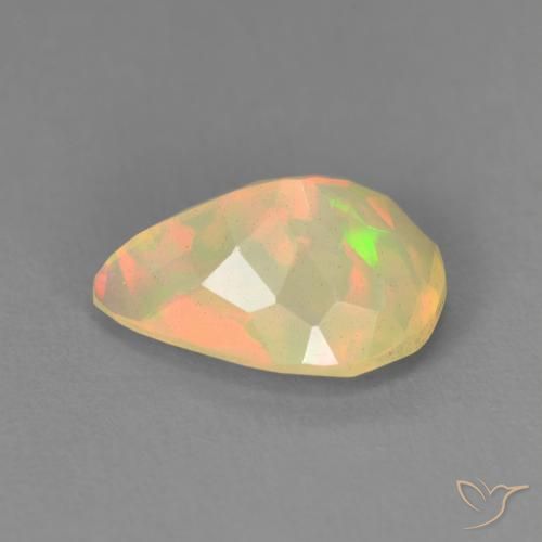 Opala Multicolorido Natural 1.54ct, Formato de pêra, Transparente