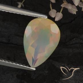 Opala Multicolorido Natural 1.73ct, Formato de pêra, Transparente