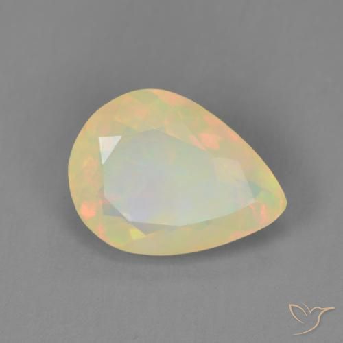 Opala Multicolorido Natural 1.69ct, Formato de pêra, Transparente