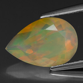Opala multicolorido natural 1,50ct, transparente, transparente/translúcido
