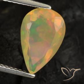 Opala Multicolorido Natural 1.65ct, Formato de pêra, Transparente