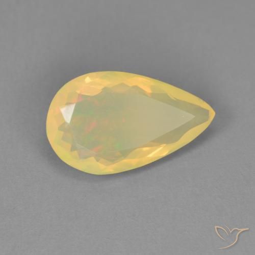 Opala Multicolorido Natural 1.29ct, Formato de pêra, Transparente