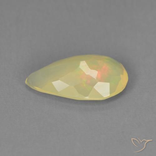 Opala Multicolorido Natural 1.29ct, Formato de pêra, Transparente