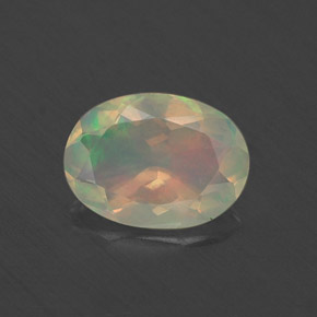 Opala multicolorido natural 0,48ct, transparente, transparente/translúcido