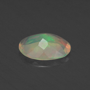 Opala multicolorido natural 0,48ct, transparente, transparente/translúcido