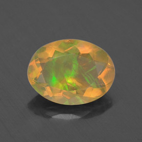 Opala multicolorido natural 0,74ct, transparente, transparente/translúcido