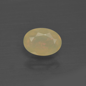 Opala multicolorido natural 0,48ct, corte oval, translúcido
