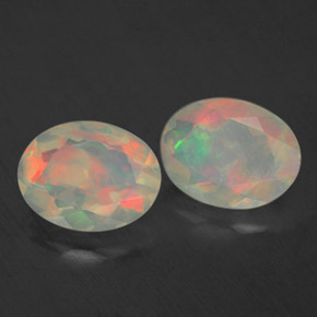 Pedras preciosas de opala multicolorido natural de  ct, transparente, transparente/translúcido