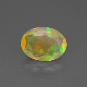 Opala multicolorido natural 0,82ct, transparente, transparente/translúcido