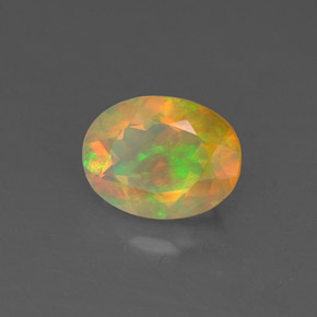 Opala multicolorido natural 0,81ct, transparente, transparente/translúcido
