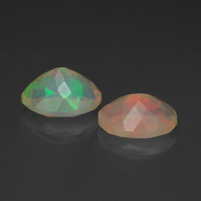 Pedras preciosas de opala multicolorido natural de  ct, transparente, transparente/translúcido
