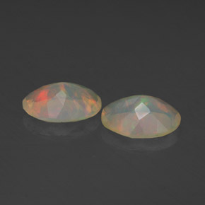 Pedras preciosas de opala multicolorido natural de  ct, transparente, transparente/translúcido