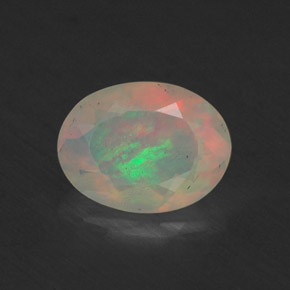 Opala multicolorido natural 0,64ct, transparente, transparente/translúcido