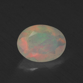 Opala multicolorido natural 0,64ct, transparente, transparente/translúcido