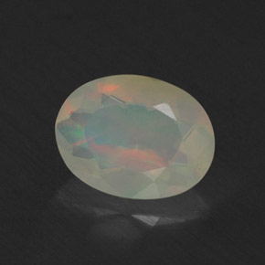 Opala multicolorido natural 0,64ct, transparente, transparente/translúcido