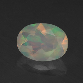 Opala multicolorido natural 0,76ct, transparente, transparente/translúcido