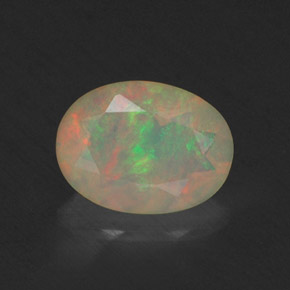 Opala multicolorido natural 0,66ct, transparente, transparente/translúcido