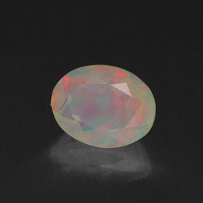 Opala multicolorido natural 0,80ct, transparente, transparente/translúcido