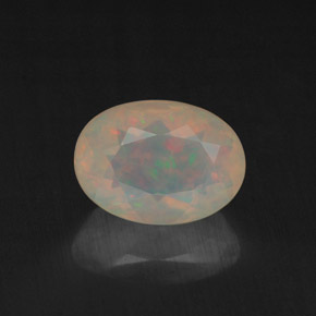 Opala multicolorido natural 0,87ct, transparente, transparente/translúcido