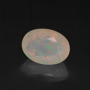 Opala multicolorido natural 0,87ct, transparente, transparente/translúcido
