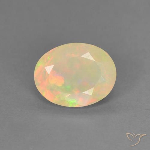 0.74ct Natural Multicolorido Opala, oval, Translúcido
