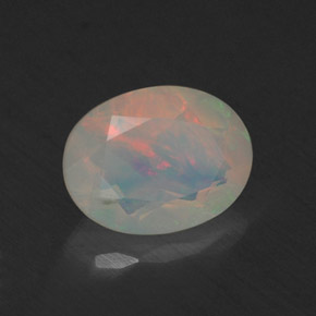 Opala multicolorido natural 0,67ct, transparente, transparente/translúcido