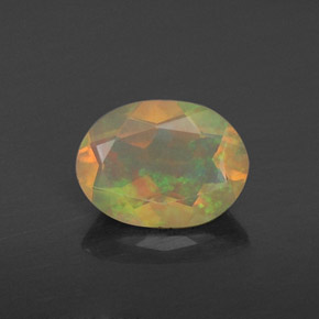Opala multicolorido natural 0,66ct, transparente, transparente/translúcido