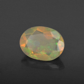 Opala multicolorido natural 0,66ct, transparente, transparente/translúcido