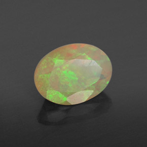 Opala multicolorido natural 0,82ct, transparente, transparente/translúcido