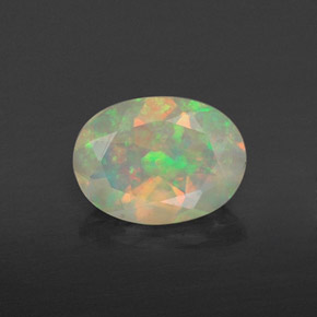 Opala multicolorido natural 0,74ct, transparente, transparente/translúcido