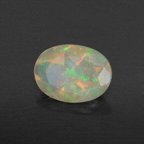 Opala multicolorido natural 0,74ct, transparente, transparente/translúcido