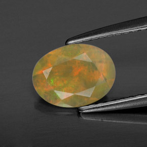 Opala multicolorido natural 0,61ct, transparente, transparente/translúcido