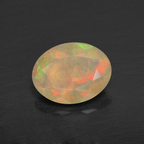 Opala multicolorido natural 0,72ct, transparente, transparente/translúcido