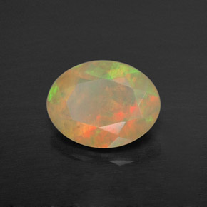 Opala multicolorido natural 0,72ct, transparente, transparente/translúcido