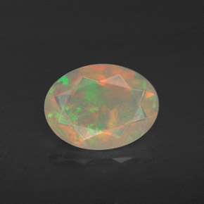 Opala multicolorido natural 0,78ct, transparente, transparente/translúcido