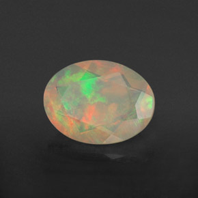Opala multicolorido natural 0,78ct, transparente, transparente/translúcido