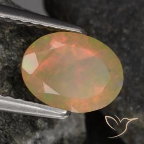 Opala Multicolorido Natural 0.79ct, oval, Transparente