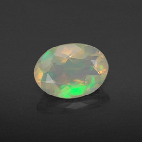 Opala multicolorido natural 0,67ct, transparente, transparente/translúcido