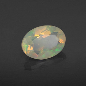 Opala multicolorido natural 0,67ct, transparente, transparente/translúcido